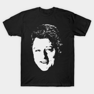 Bill Clinton Winning Smile White On Black Pop Art T-Shirt